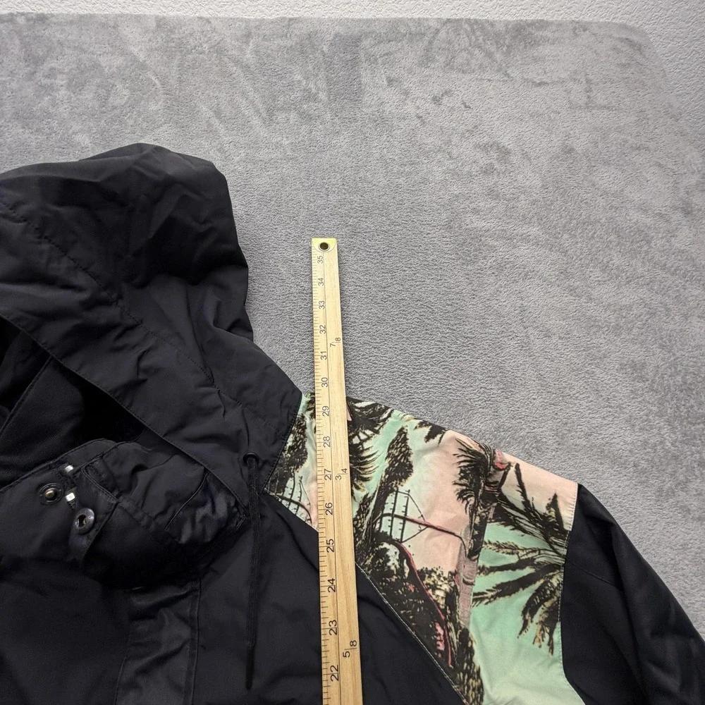 Burton Jacket Womens Small Black Floral Parka Hooded‎ Ski